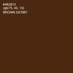 #4B2810 - Brown Derby Color Image